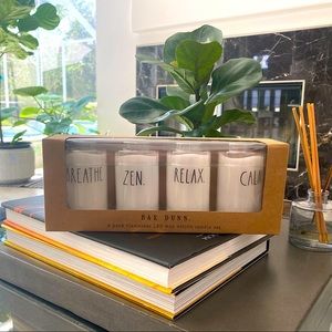 Rae Dunn 4 Pack Flamesless Candle Set of 4. NEW